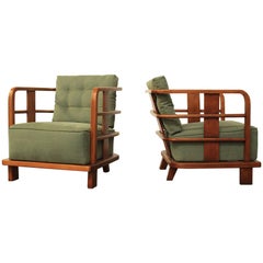 Pair of Armchairs Easy Chairs, Attributed to Jean Royere, France, Mid-1940s