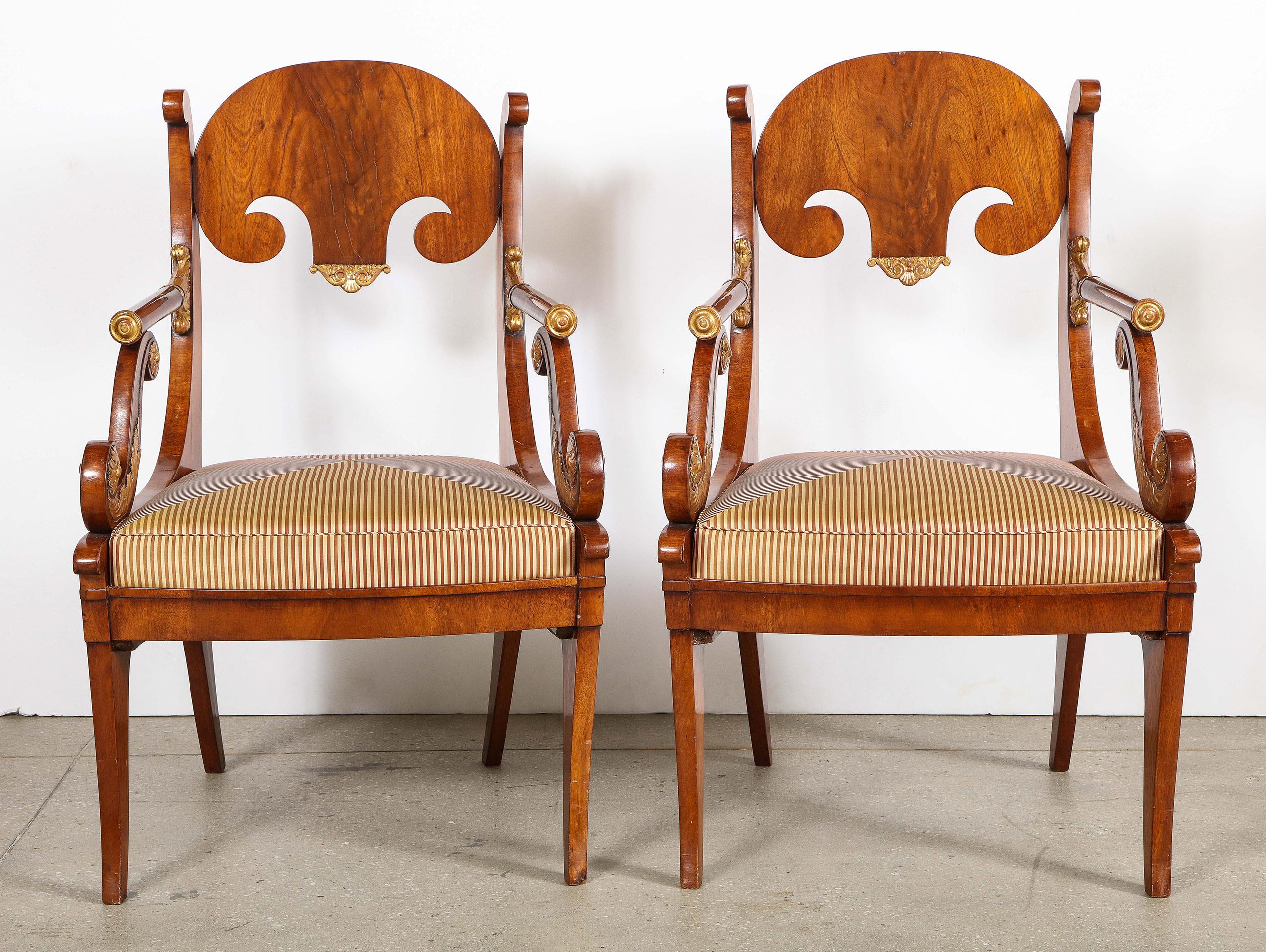 Empire Pair of Armchairs For Sale