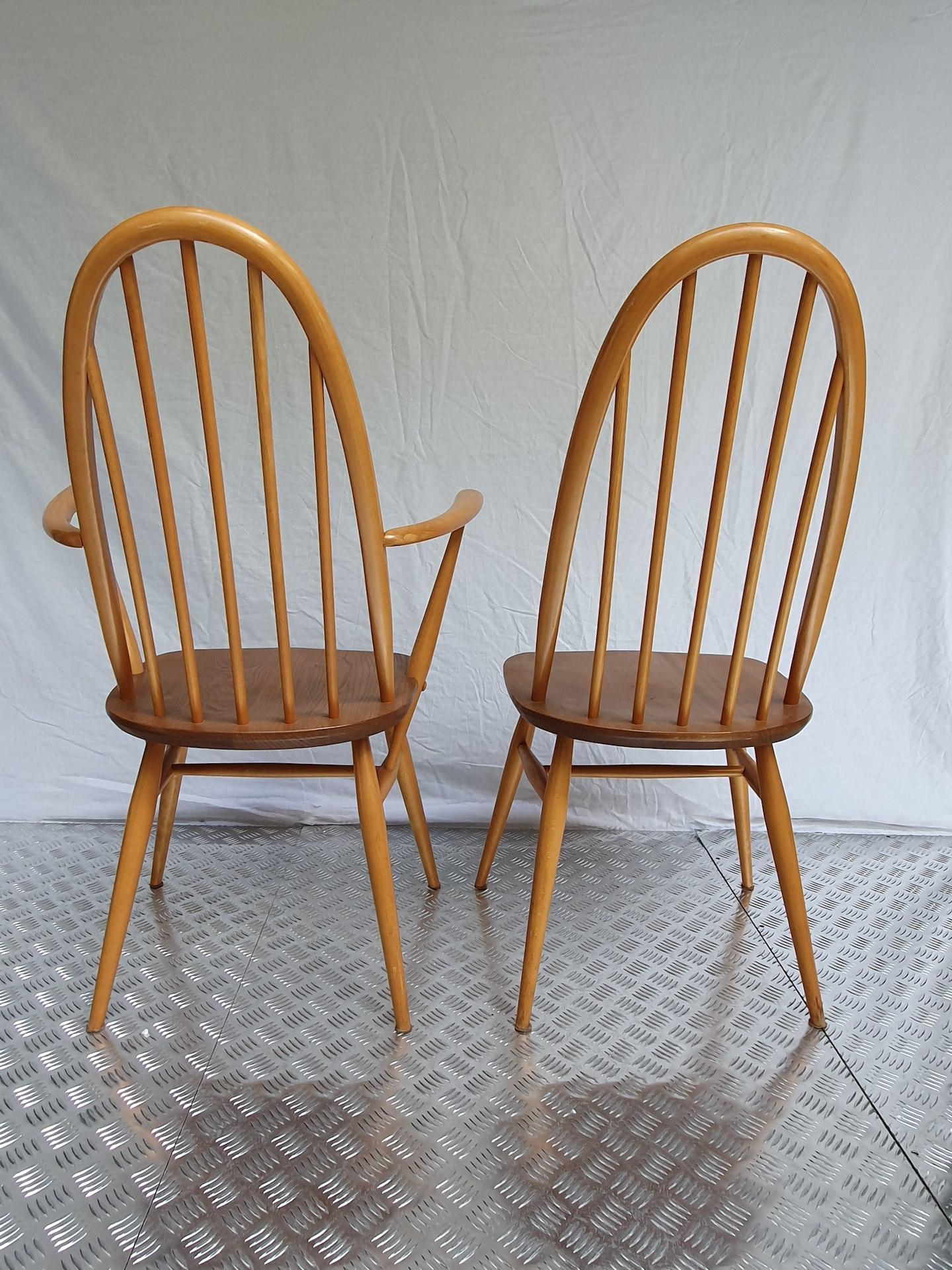 Italian Pair of Armchair and Windsor Chair by Lucian Randolph Ercolani For Sale