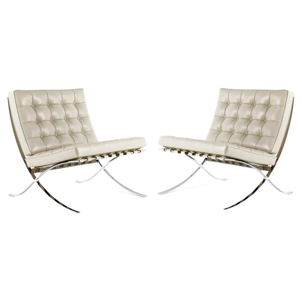 Pair of Armchair Barcelona by Mies Van Der Rohe, circa 1970