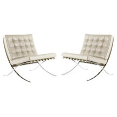 Ein Paar Sessel Barcelona von Mies Van Der Rohe, um 1970