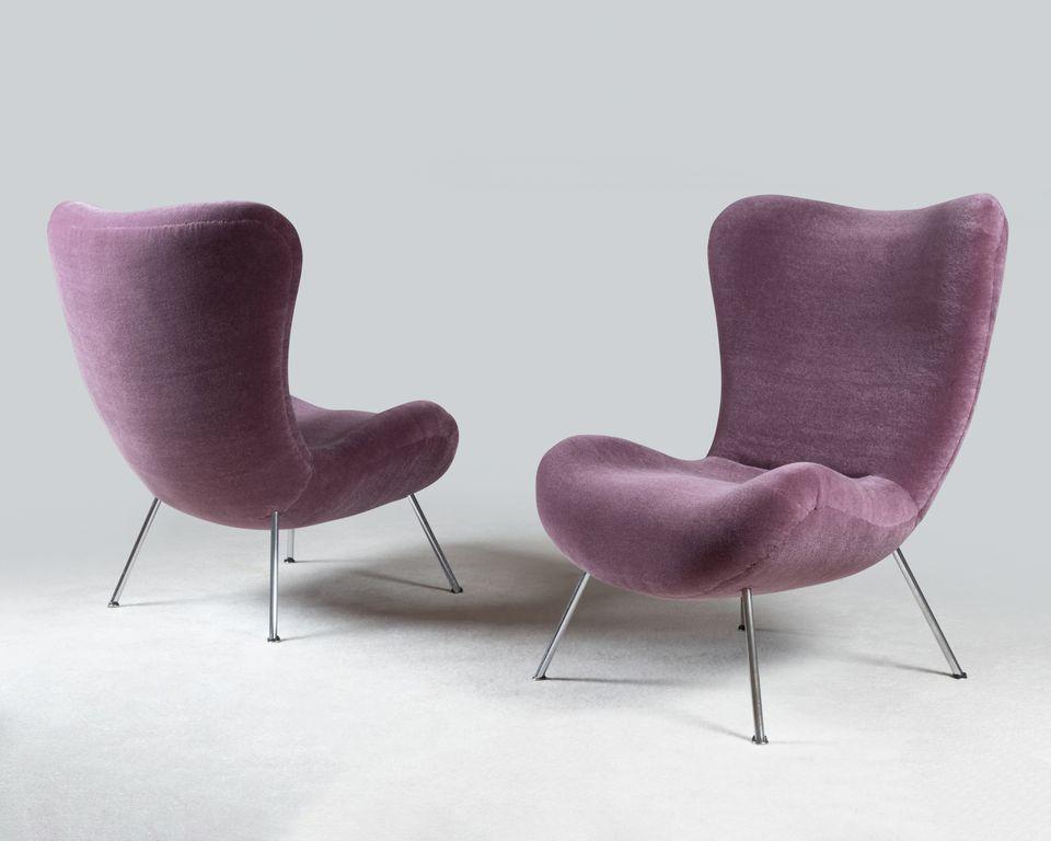 Mid-Century Modern Paire de fauteuils de Fritz Neth en vente