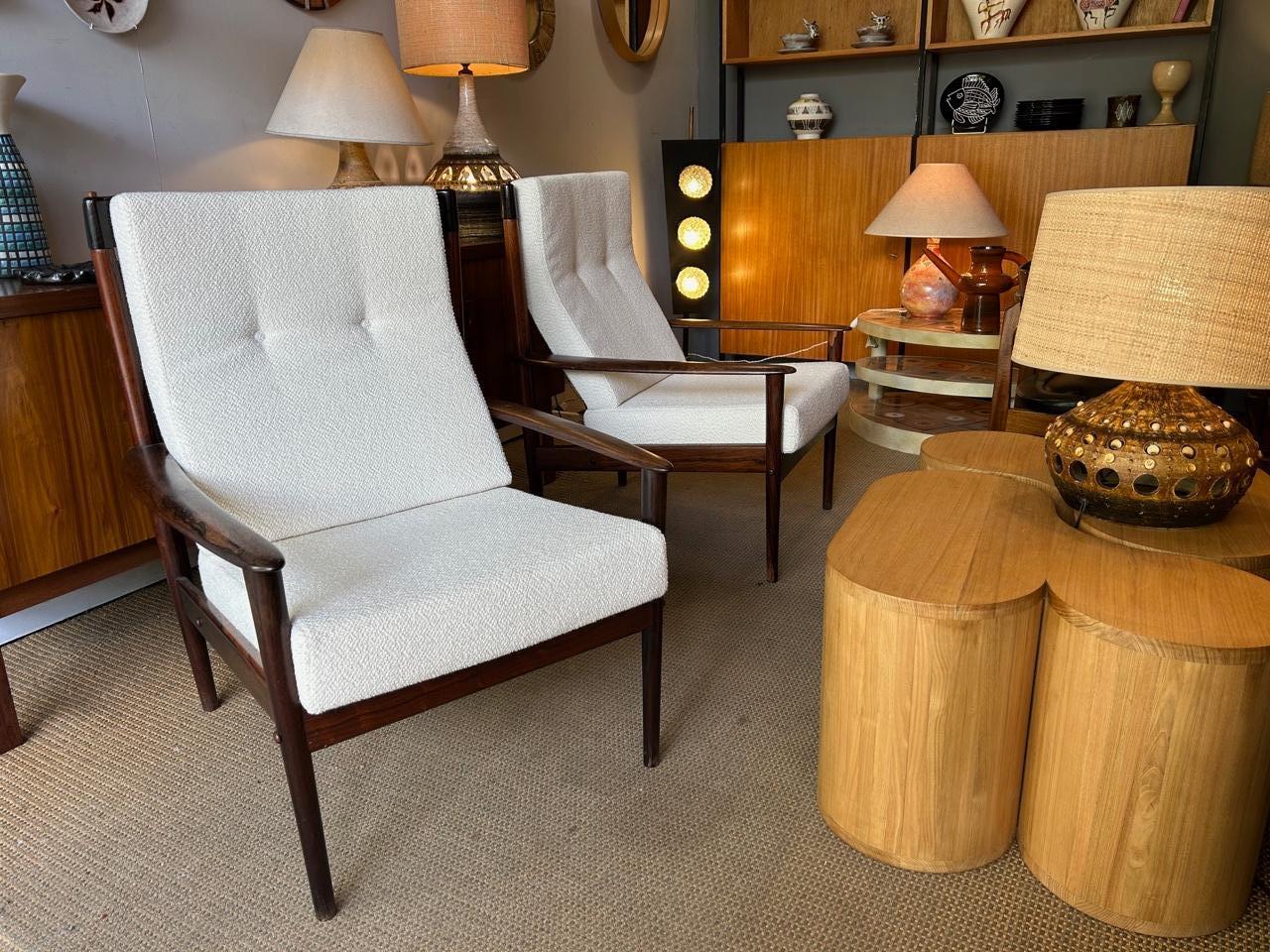 Coppia di poltrone di Greta Jalk, Danimarca, circa anni '50 In condizioni buone in vendita a Paris, FR