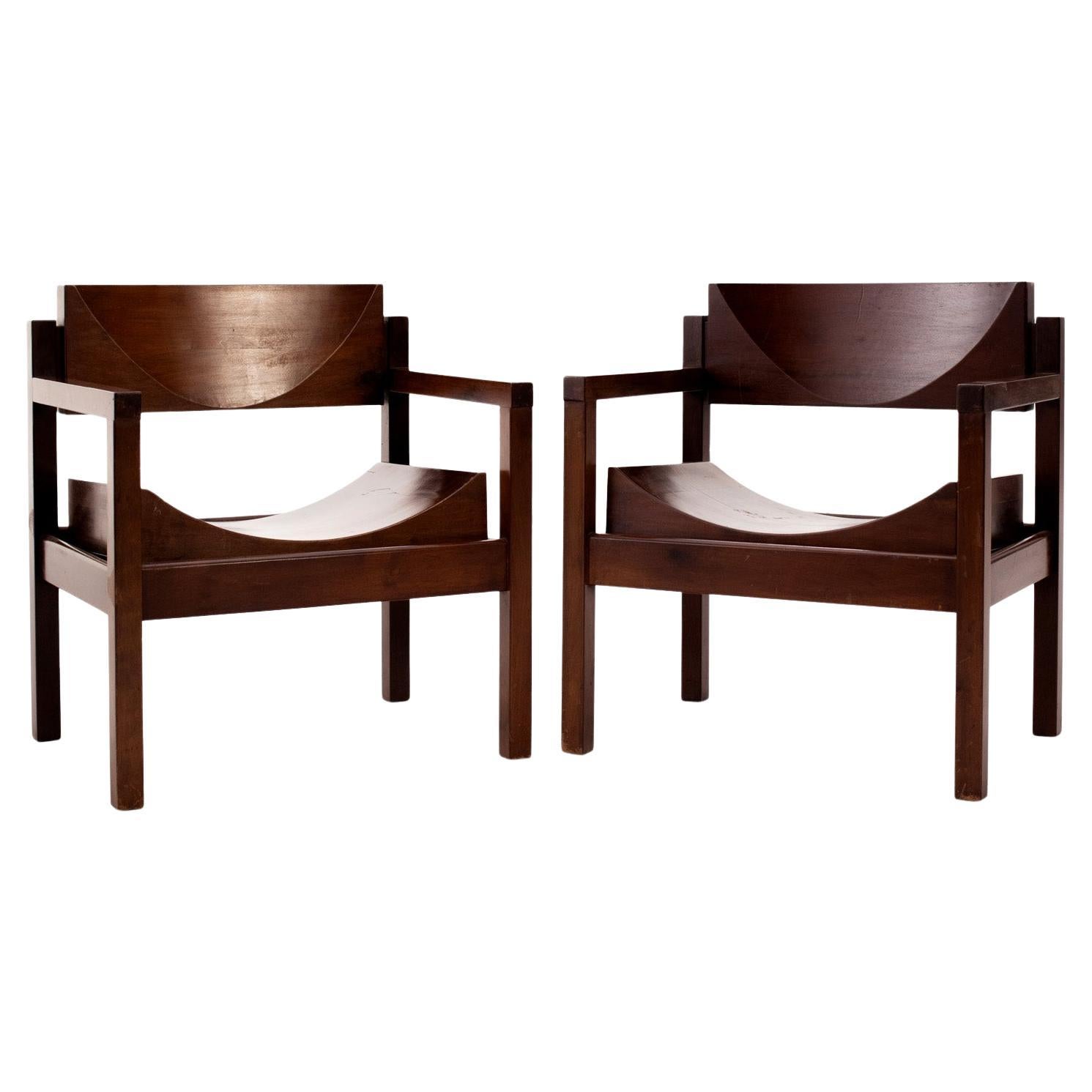 Paire de fauteuils par Joaquim Tenreiro, Brésilien moderne du milieu du siècle, 1955