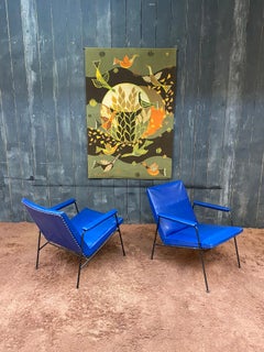 Pair of Armchair circa 1950, French Reconstruction