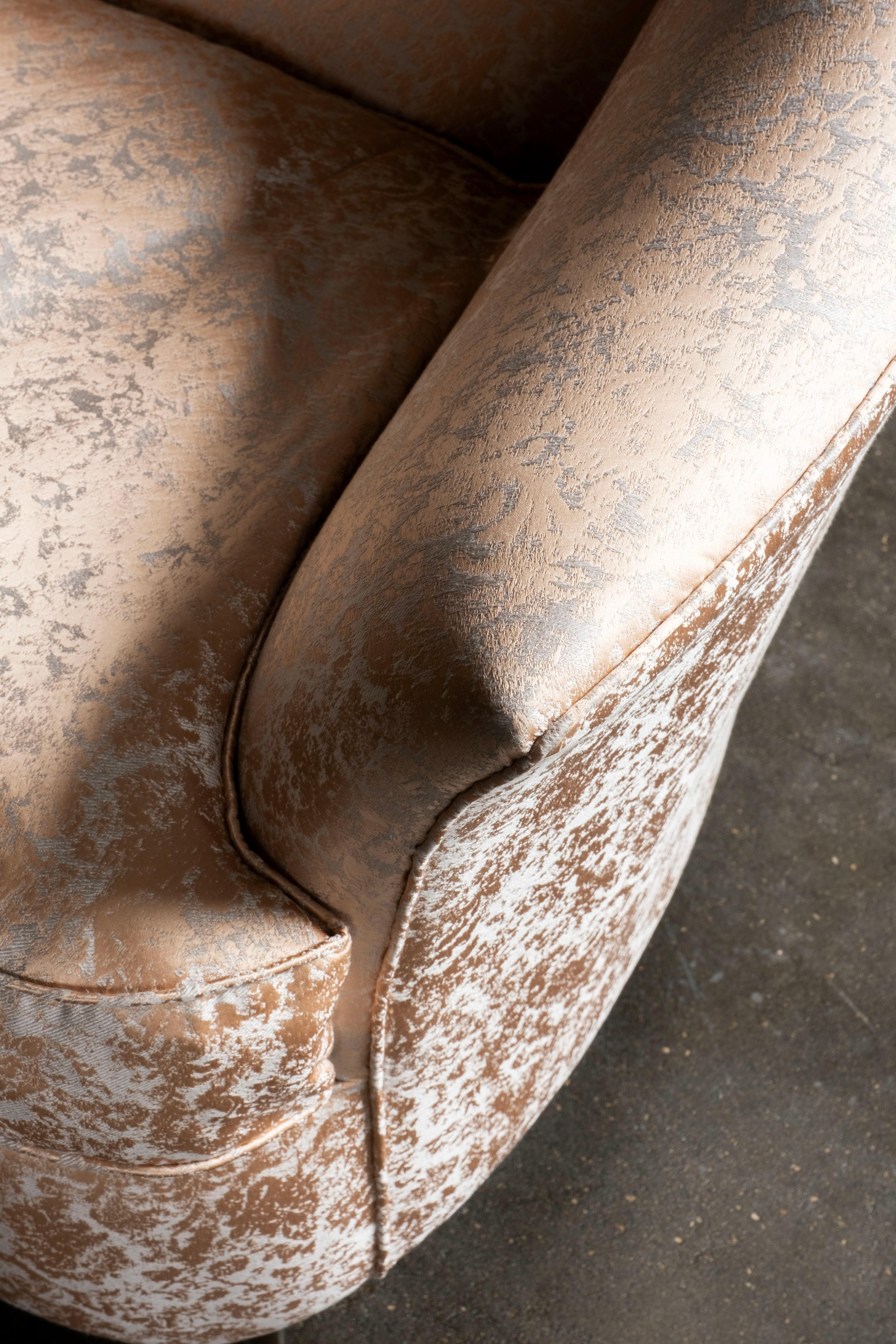 Brass Pair of Armchair Gio Ponti Casa e Giardino, 1930s Full Restoration by Greenapple For Sale