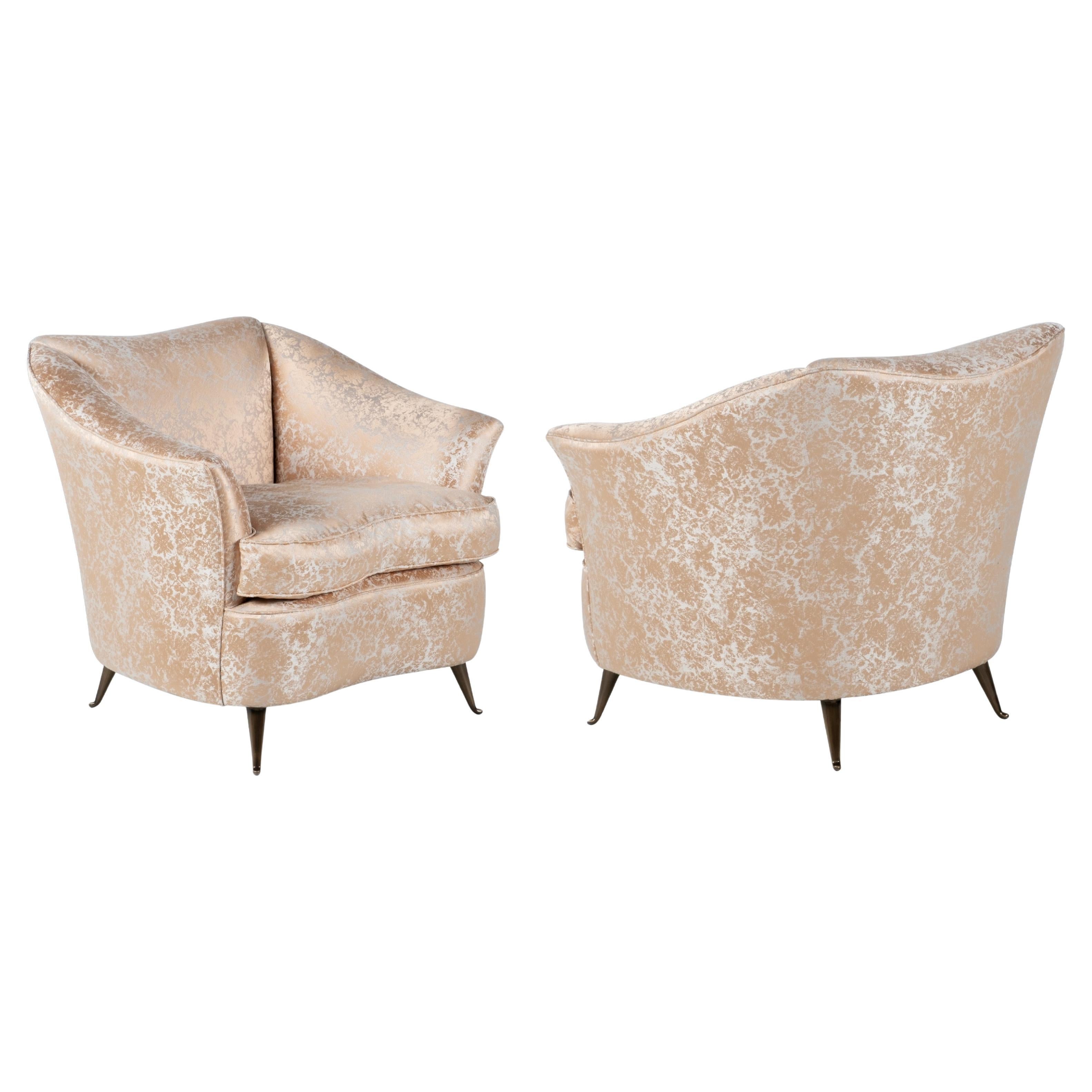 Pair of Armchair Gio Ponti Casa e Giardino, 1930s Full Restoration by Greenapple
