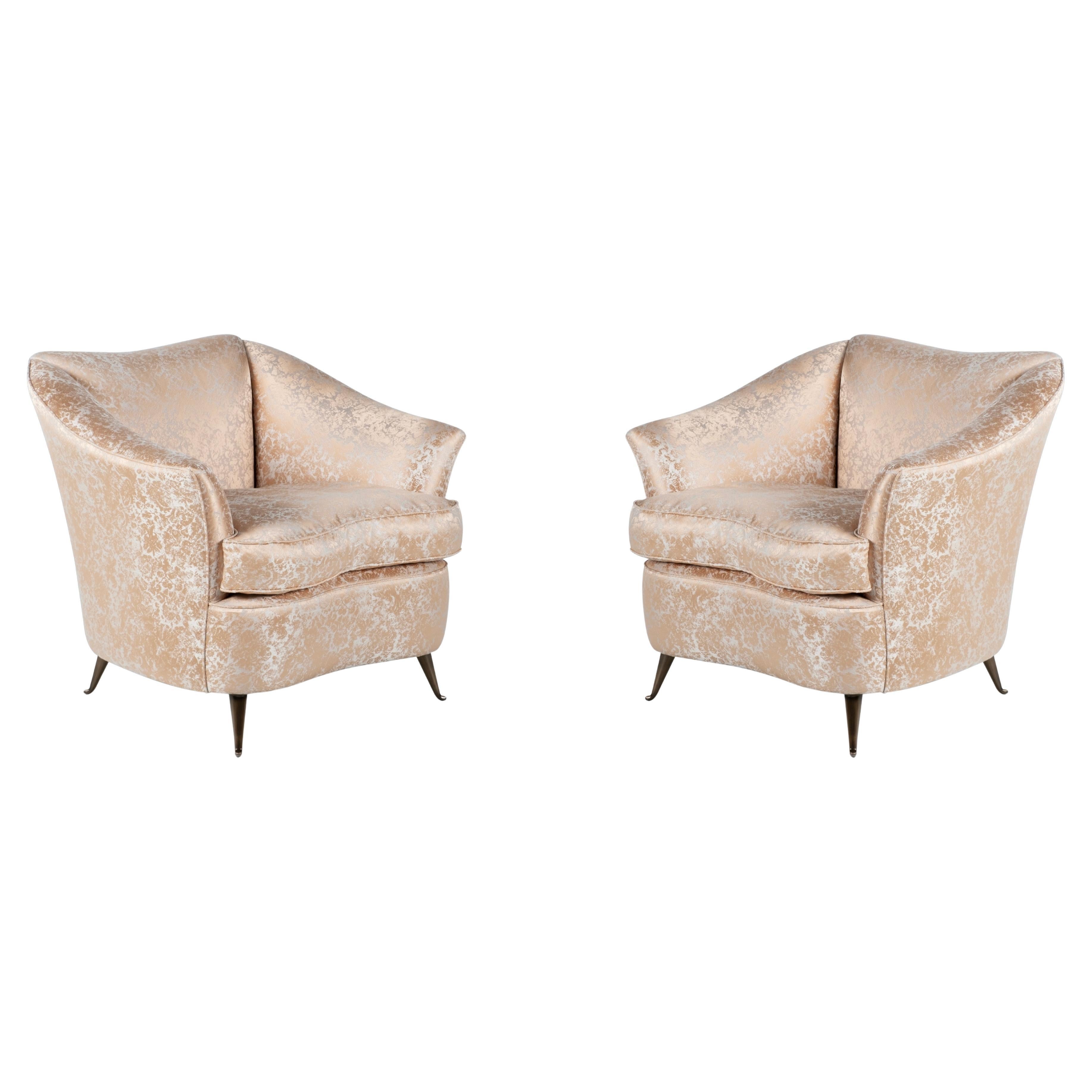 Pair of Armchair Gio Ponti Casa e Giardino, 1930s Full Restoration by Greenapple