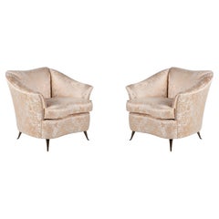 Pair of Armchair Gio Ponti Casa e Giardino, 1930s Full Restoration by Greenapple