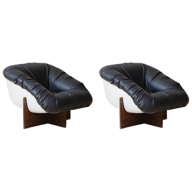 Pair of Armchair MP-61 in Rosewood by Brazilian Designer Percival Lafer, 1973