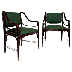 Coppia di poltrone "412" di Otto Wagner per J&J Kohn, Austria, 1900