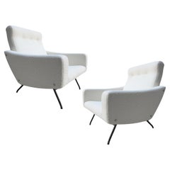 Pair of armchairs "743" model by J.A. Motte, Ed. Steiner, France circa 1957