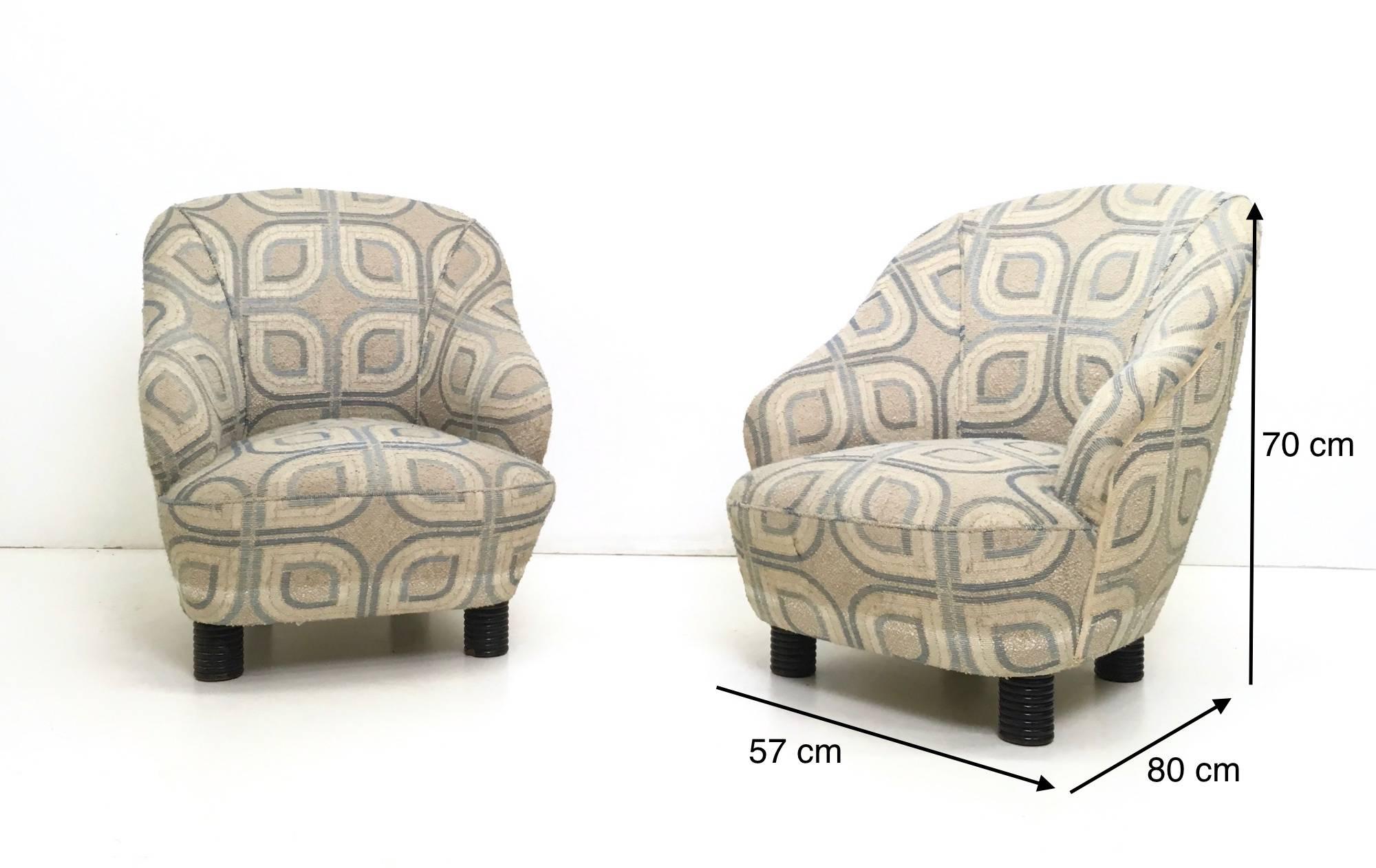 Pair of Armchairs and an Ottoman by Gio Ponti, Italy, 1930s 3