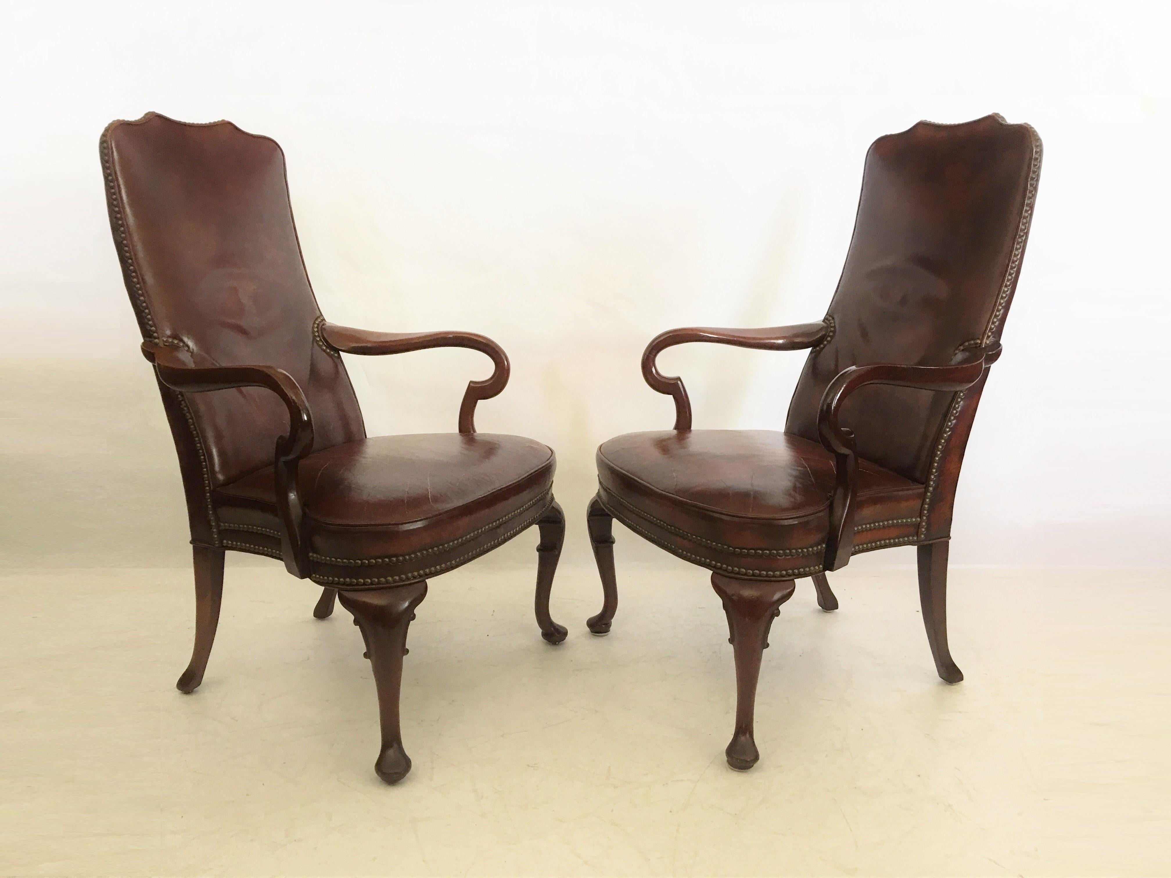 American Pair of Armchairs and Table by Hickory Chair Co.