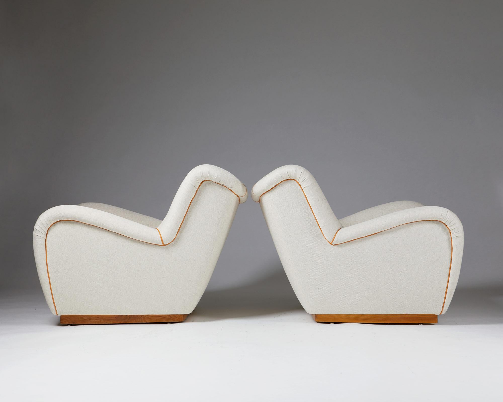 Pair of Armchairs, Anonymous, Sweden, 1940s 3
