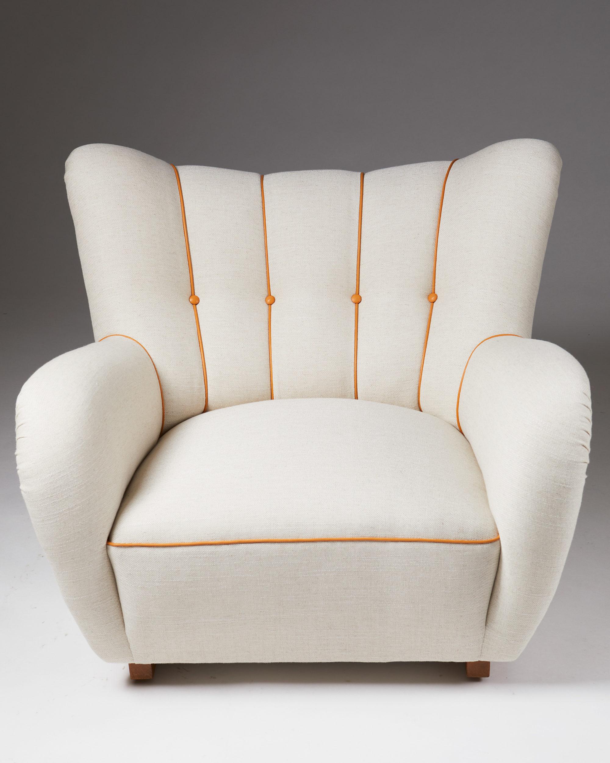 Mid-20th Century Pair of Armchairs, Anonymous, Sweden, 1940s