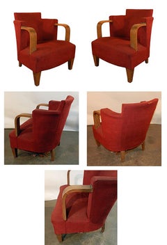 Pareja de Sillones Art Decó, circa 1930-1940