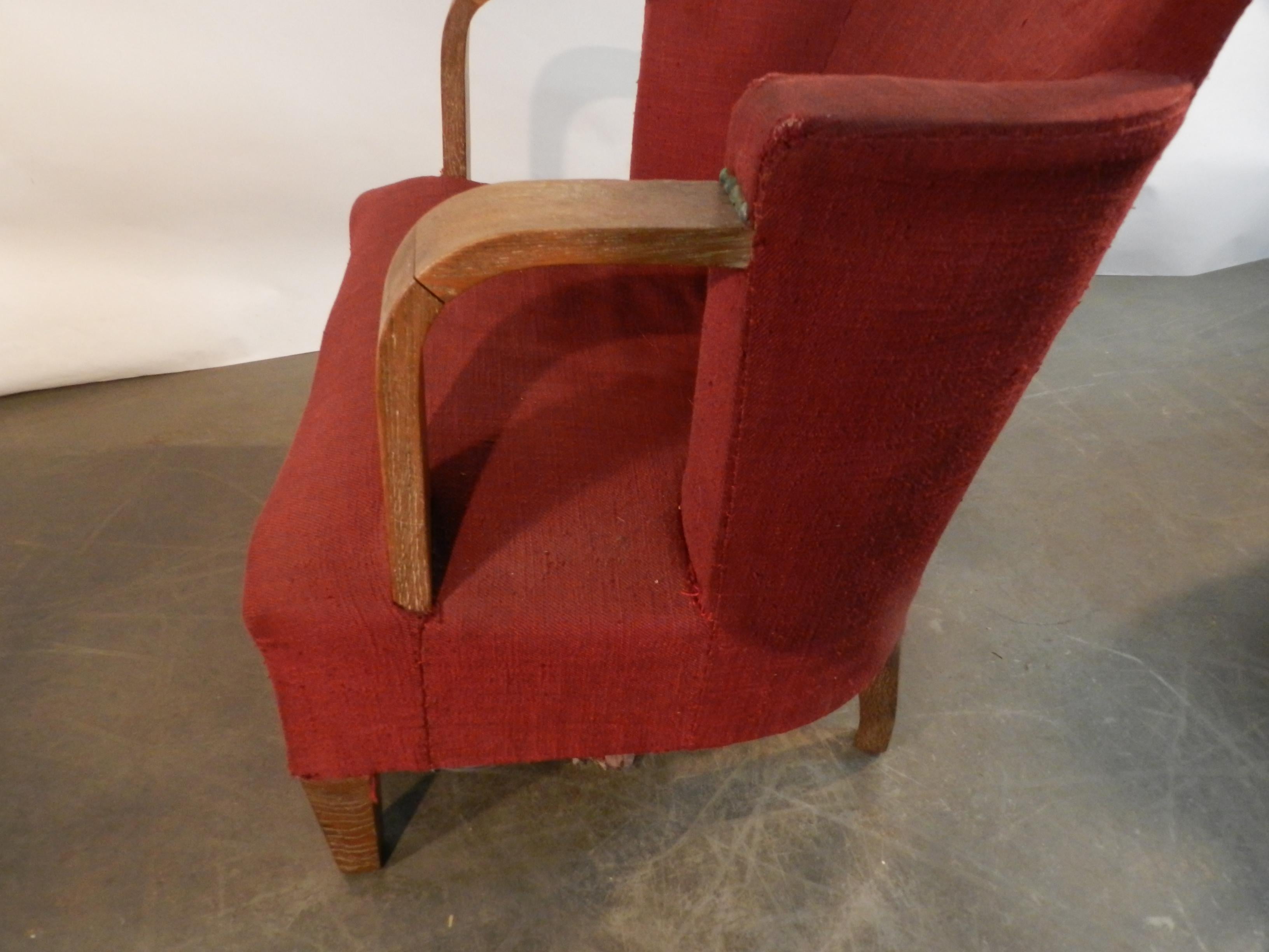 Mid-20th Century  Pair of Armchairs Art Deco, circa 1930-1940 For Sale