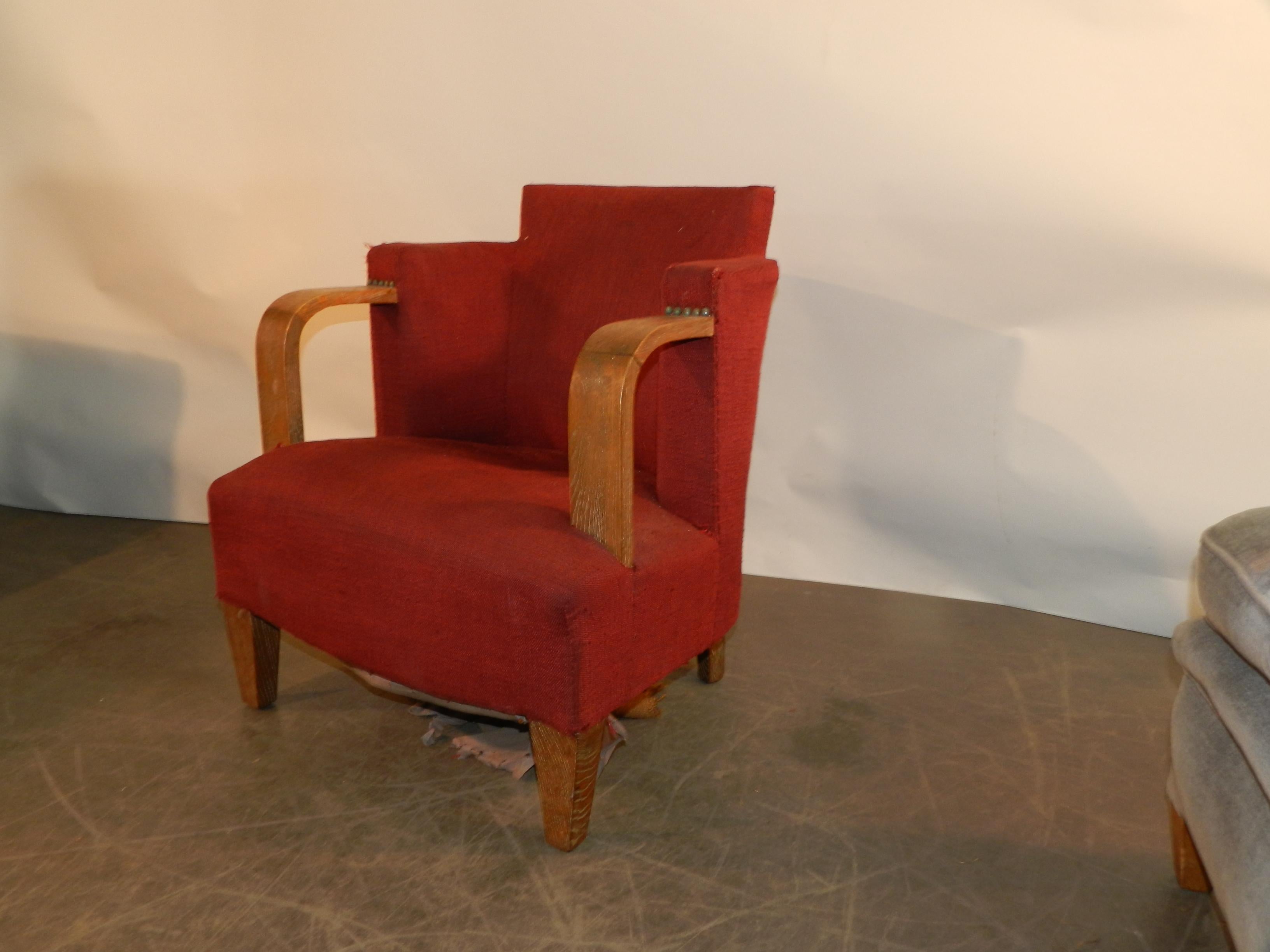  Pair of Armchairs Art Deco, circa 1930-1940 For Sale 3