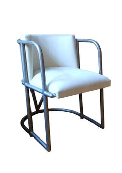 Art Deco Armchairs by Robert Mallet-Stevens, Cut Steel, France, 1932