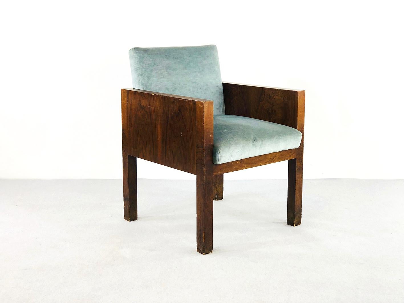 Italian Pair of Armchairs Attributed to Franco Albini