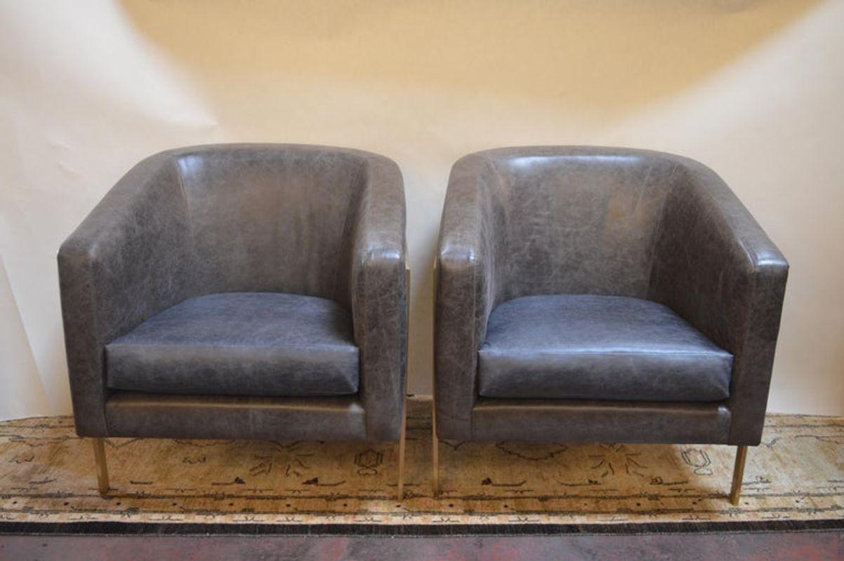 Pair of Armchairs in the Style of Milo Baughman In Good Condition For Sale In Los Angeles, CA