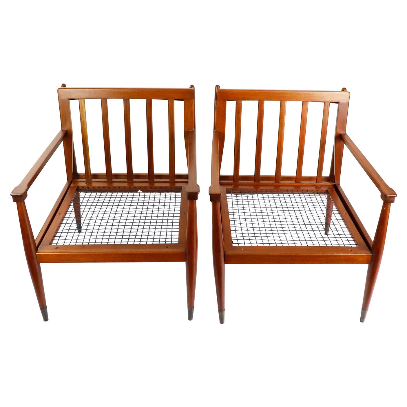 Pair of Armchairs Attributed to Charles Allen For Sale