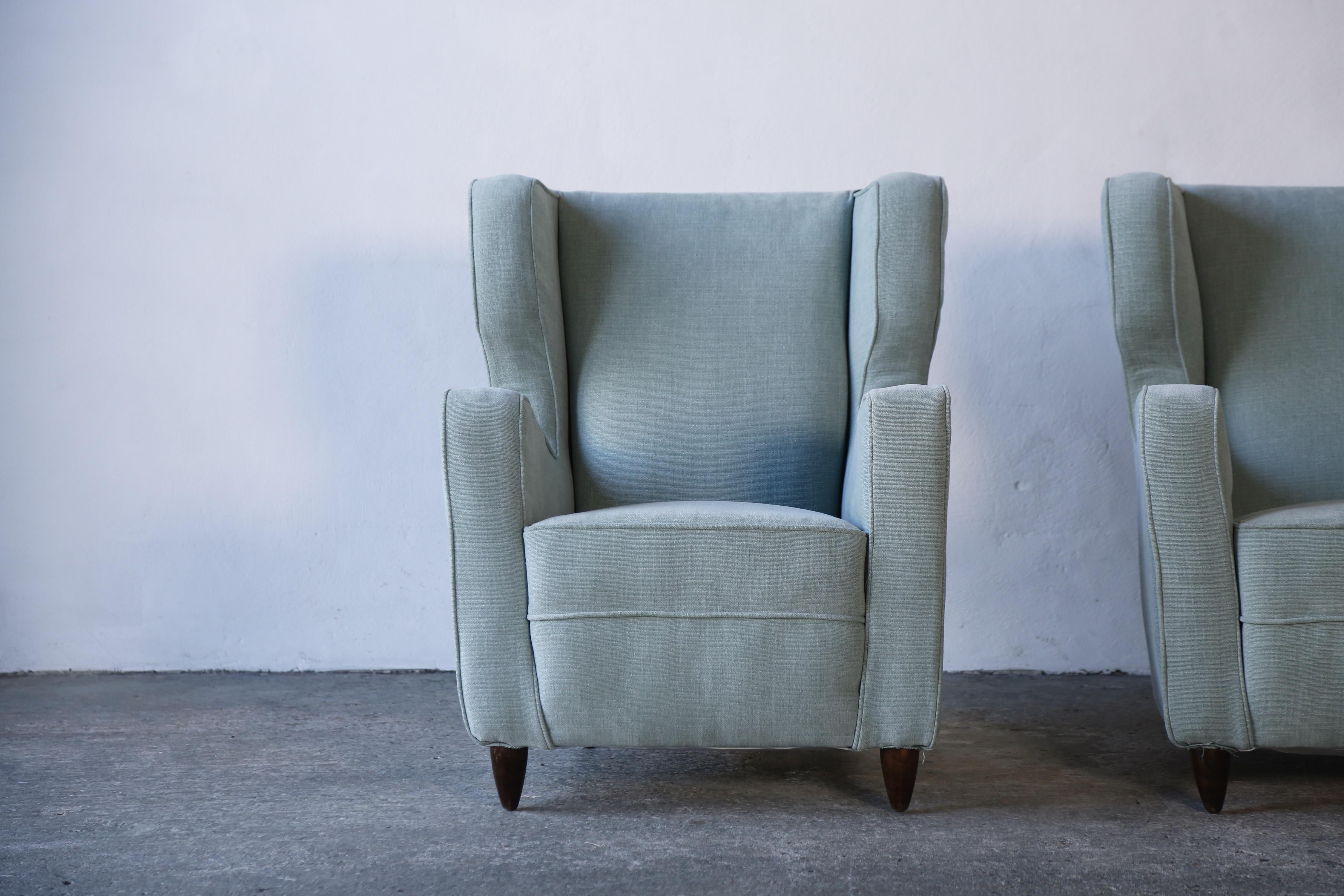 Paire de fauteuils attribués à Gio Ponti Italie, années 1950 en vente 3
