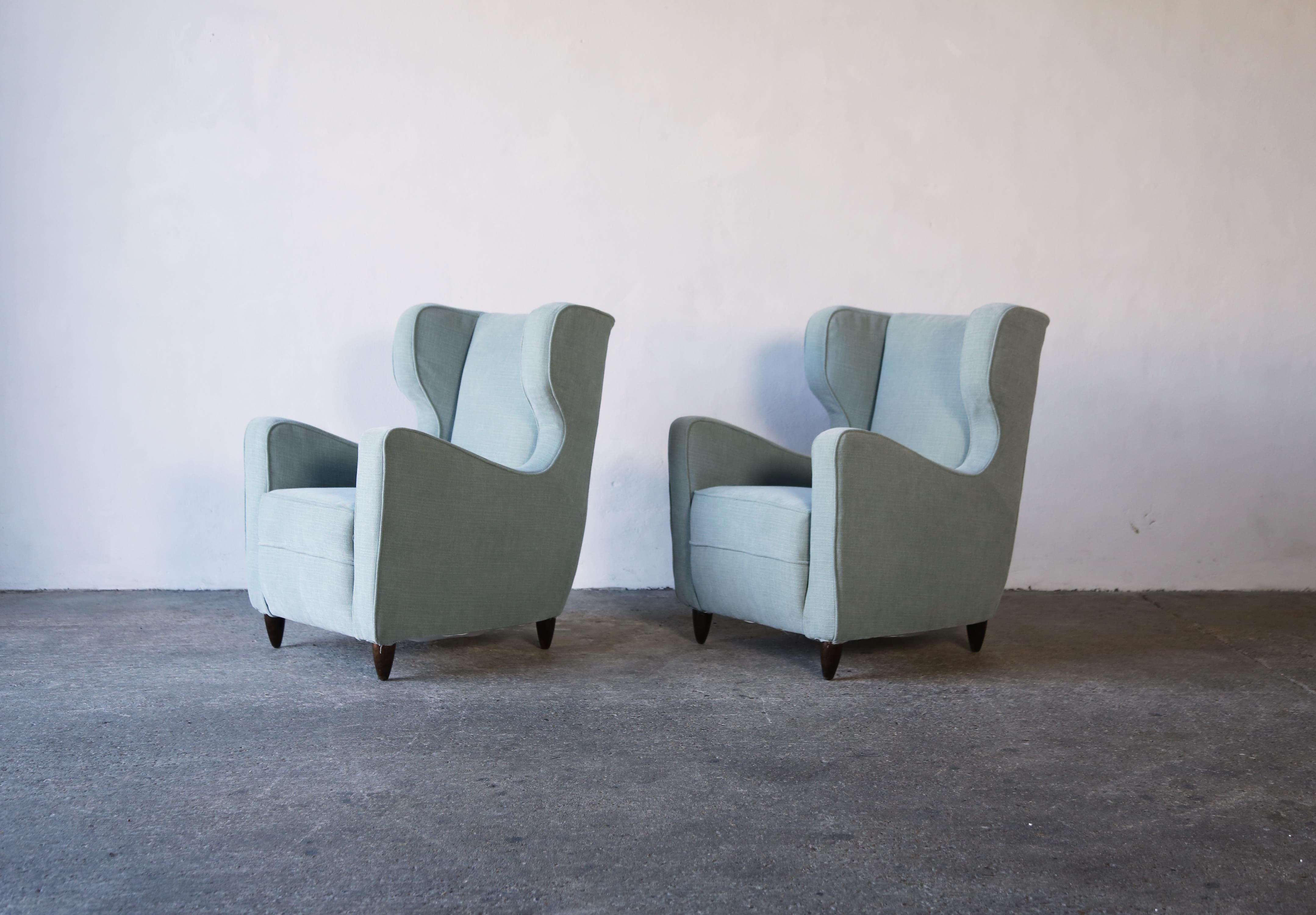 italien Paire de fauteuils attribués à Gio Ponti Italie, années 1950 en vente