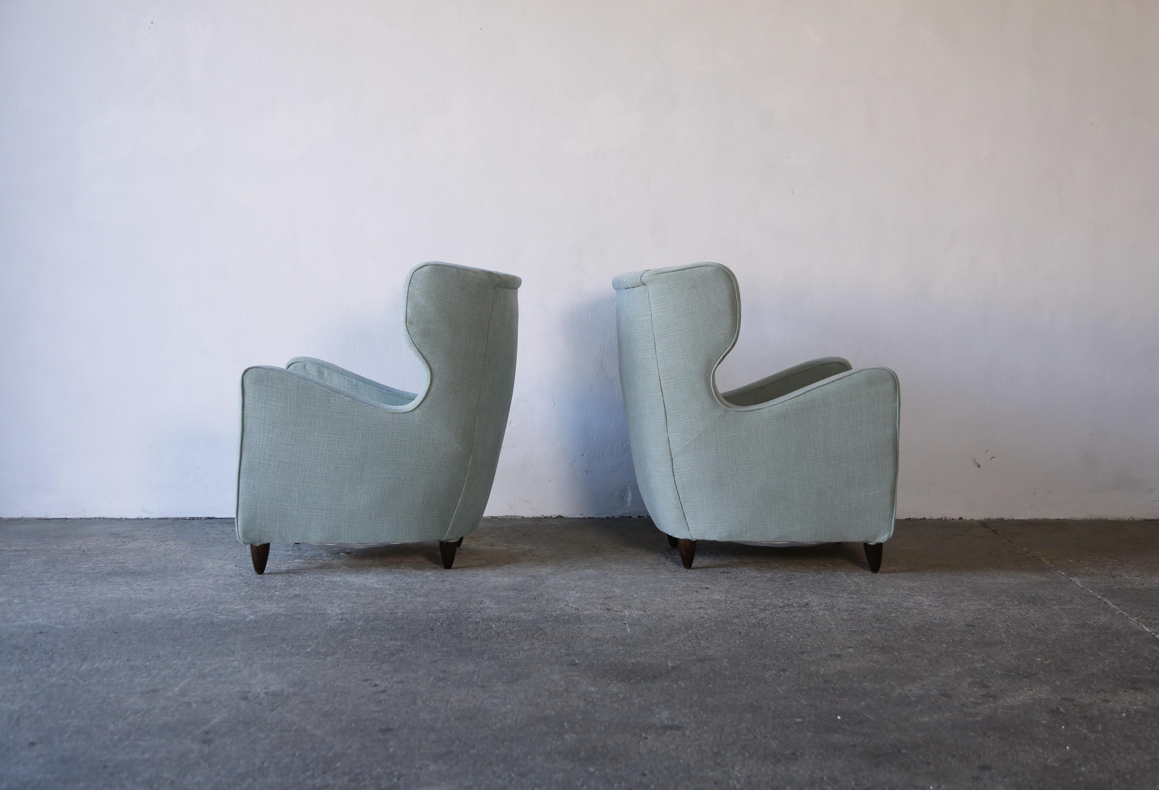 20ième siècle Paire de fauteuils attribués à Gio Ponti Italie, années 1950 en vente