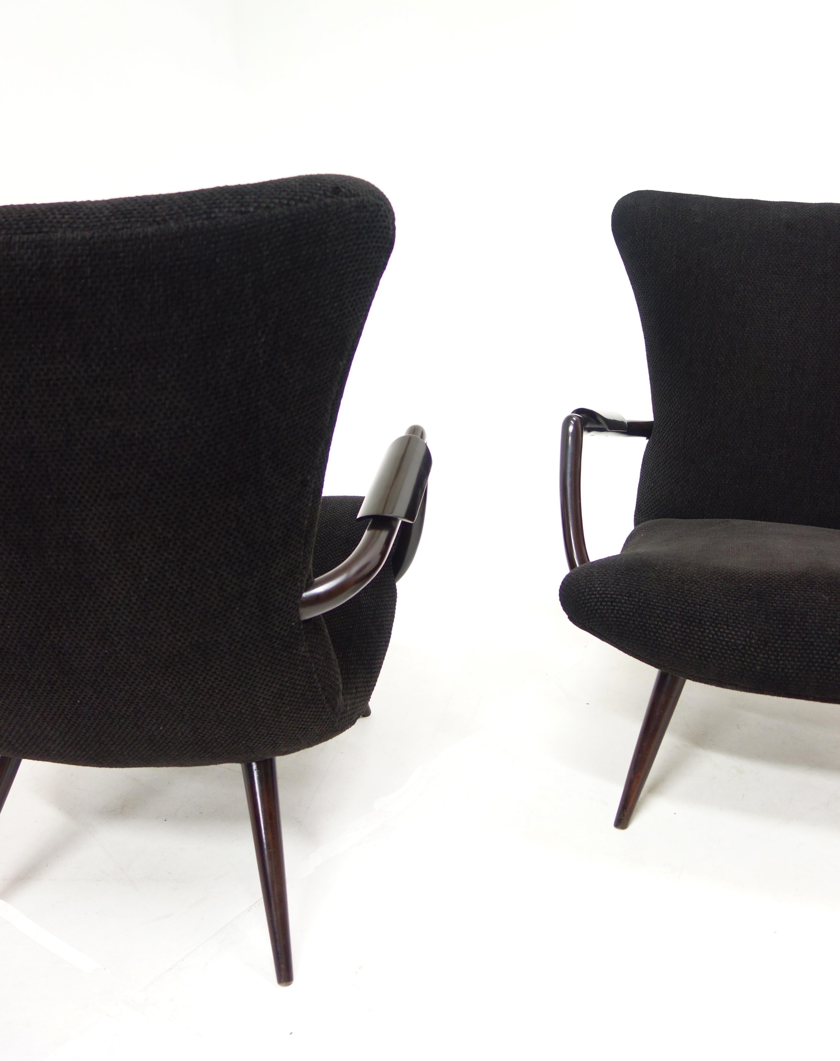 Brazilian Pair of Armchairs by Giuseppe Scapinelli, circa 1950