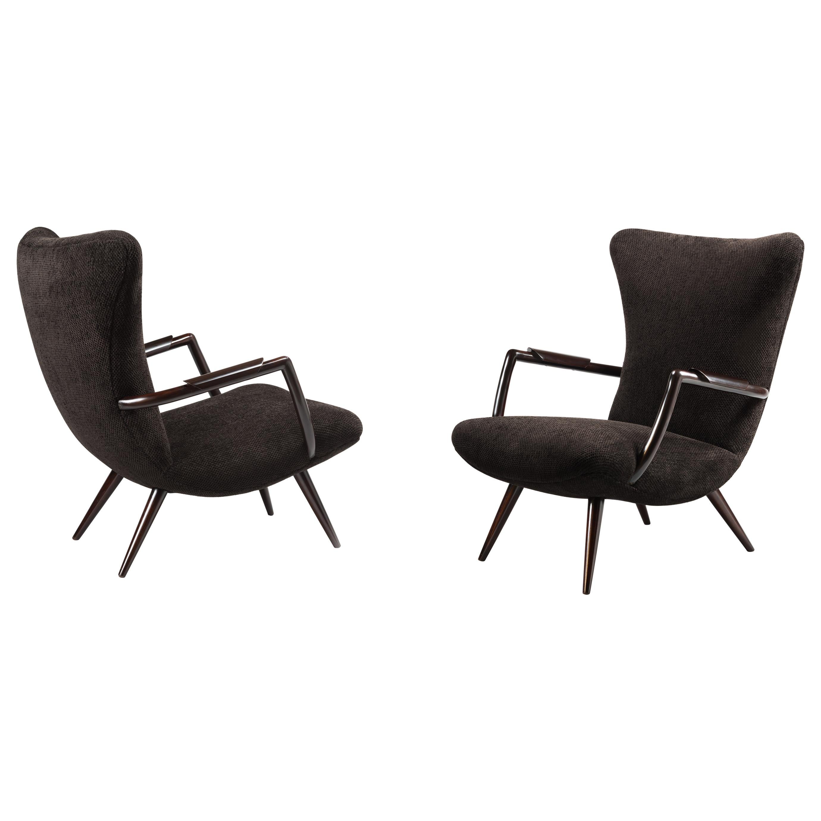 Pair of Armchairs by Giuseppe Scapinelli, circa 1950