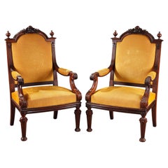 Pair of Armchairs Attributed to H.A. Fourdinois, France, c1870