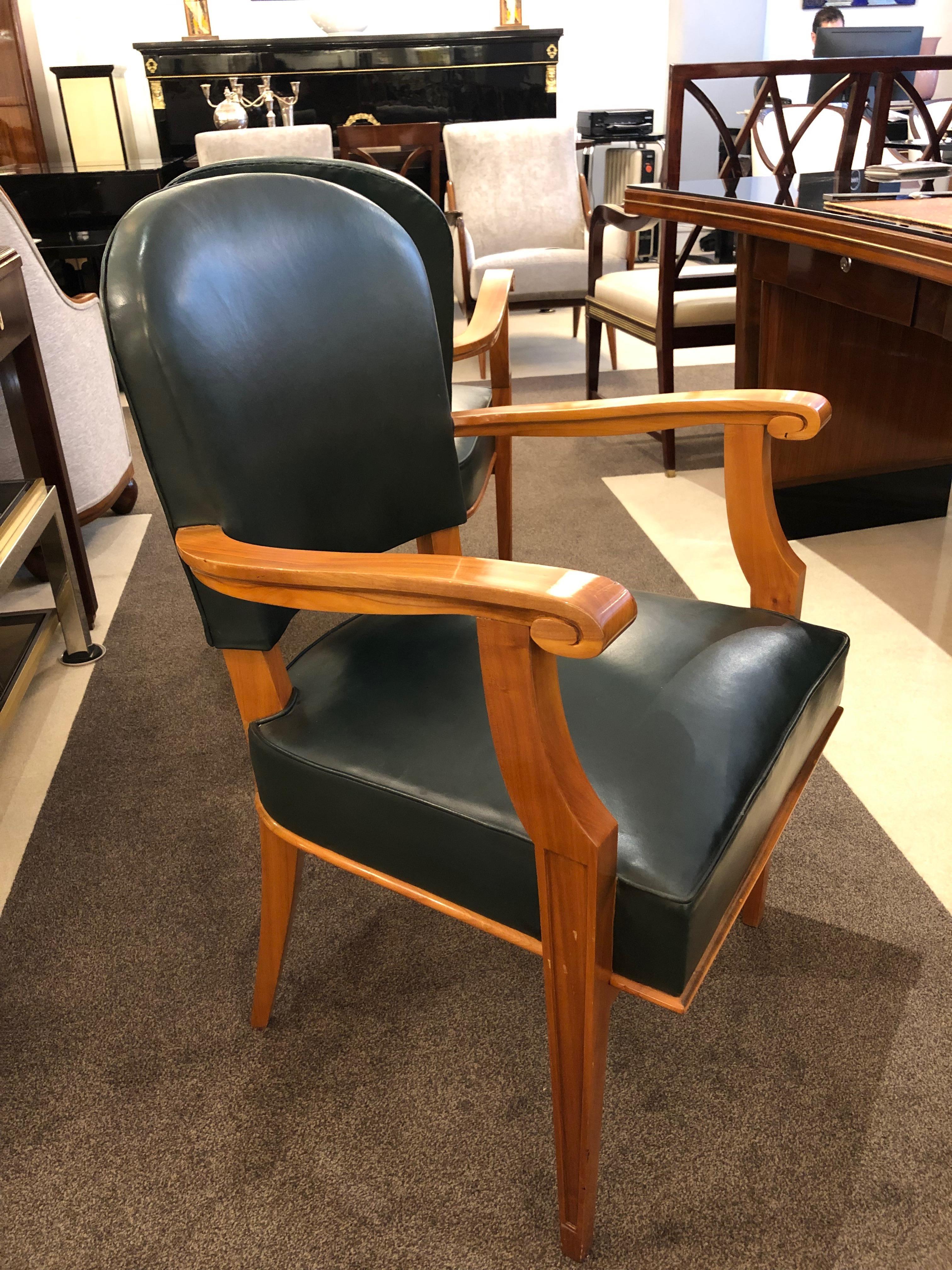 Mid-Century Modern Pair of Armchairs Attributed to Jean Pascaud