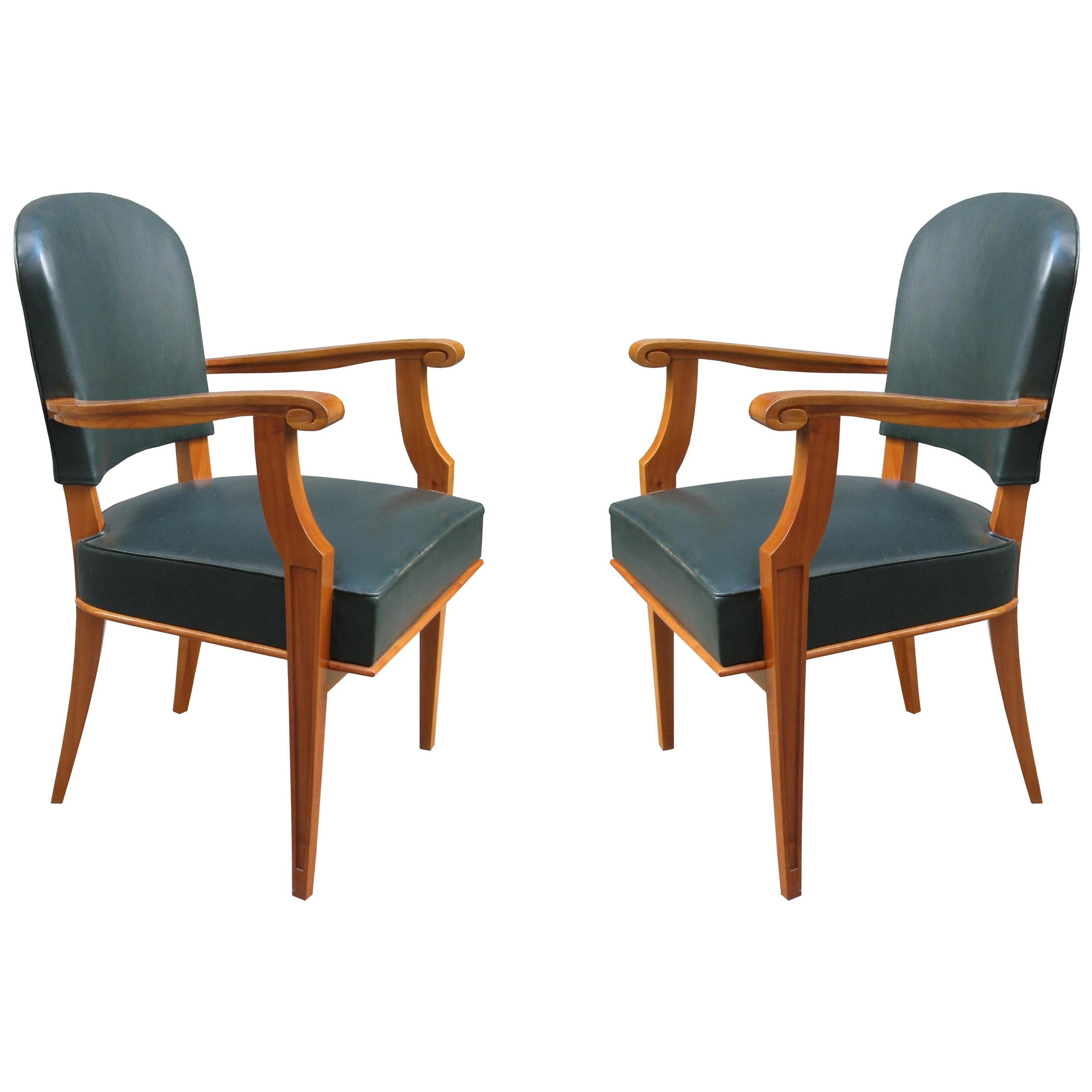 Pair of Armchairs Attributed to Jean Pascaud