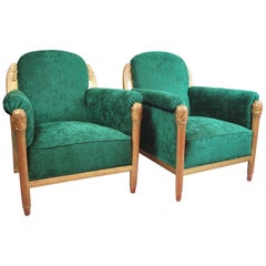 Pair of Armchairs Attributed to Maurice Dufrêne, circa 1920