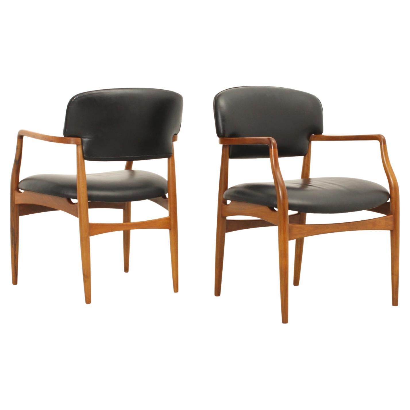 Pair of Armchairs Attributed to Paco Muñoz for Darro, Spain, 1959
