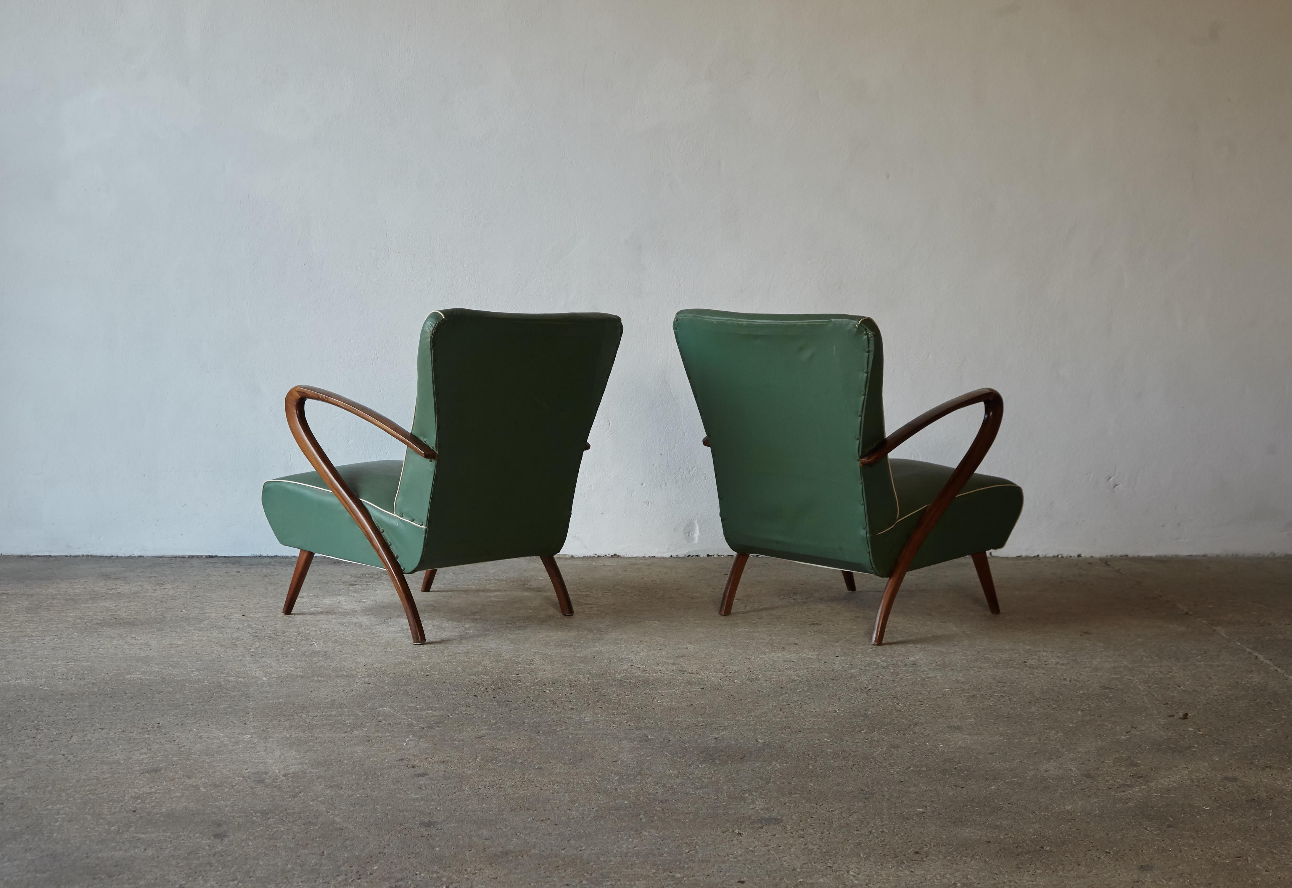 Pair of Armchairs Attributed to Paolo Buffa, Italy, 1950s In Good Condition In London, GB