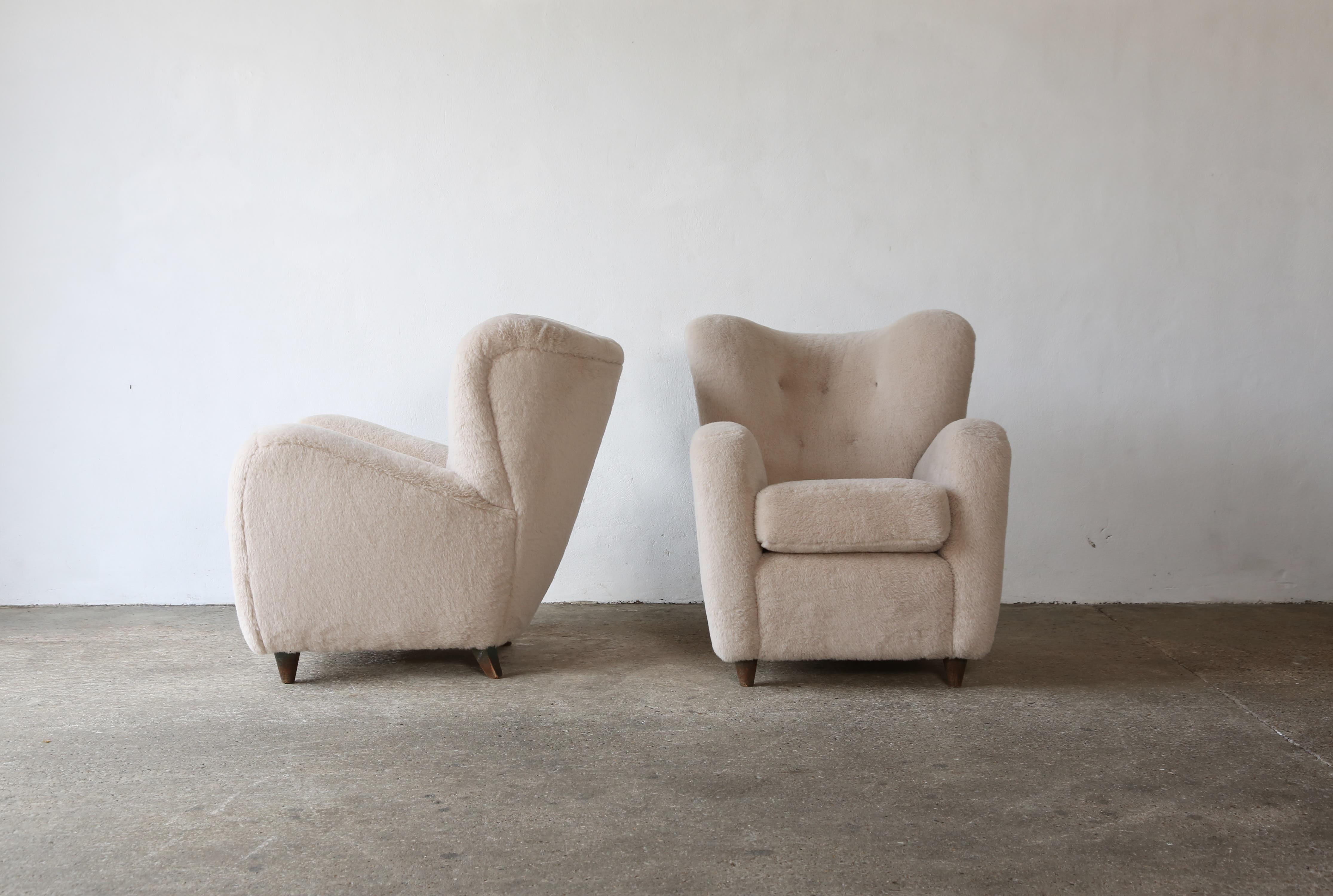 Italian Pair of Armchairs Attributed to Paolo Buffa, Italy, 1950s