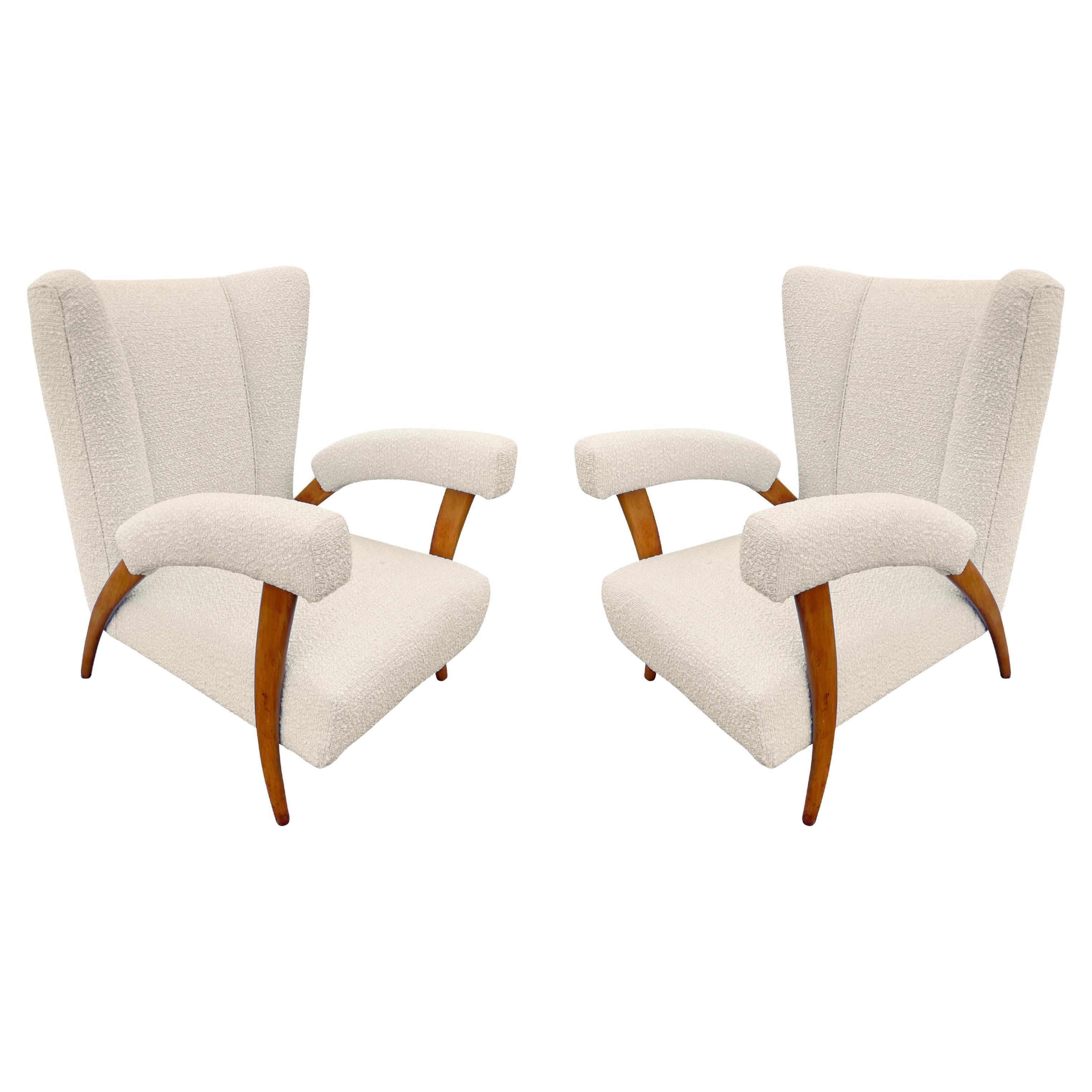 Pair of Armchairs attributed to Paolo Buffa, Italy, 1950s