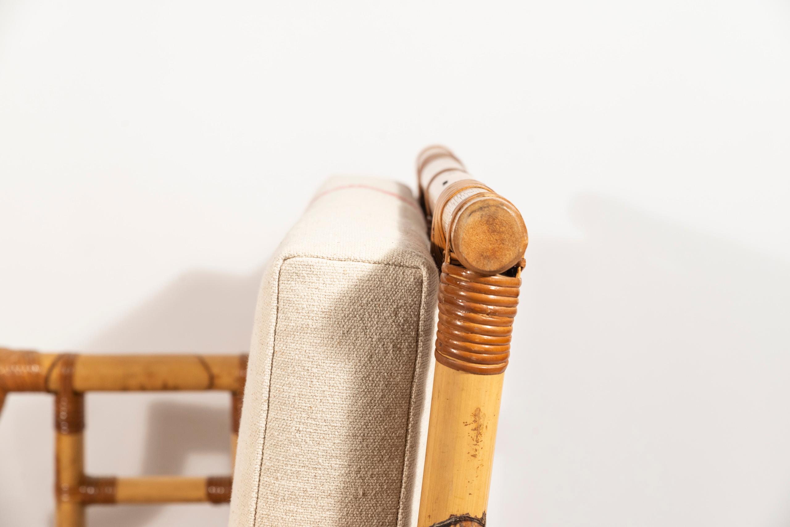 Mid-20th Century Pair of Armchairs, Bamboo, circa 1960, France