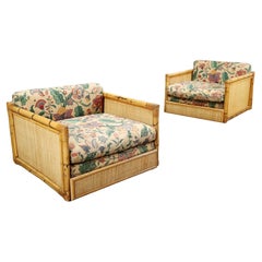 Pair of Armchairs Bamboo, Italy, 1980s