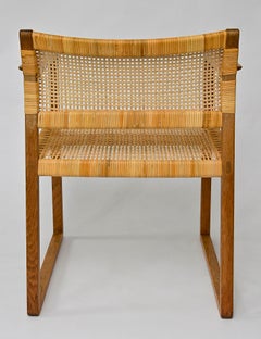 Pair of Armchairs Borge Mogenson BM-62 by Fredericia Stole Fabric Denmark