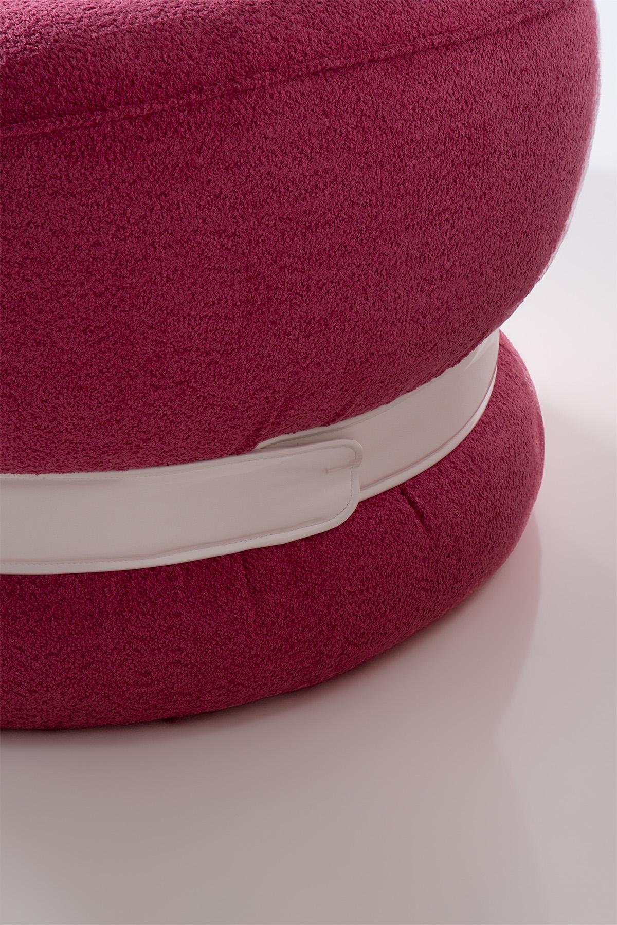 Late 20th Century Paire de fauteuils Premiere d'Adriano Piazzesi en bouclé rose en vente