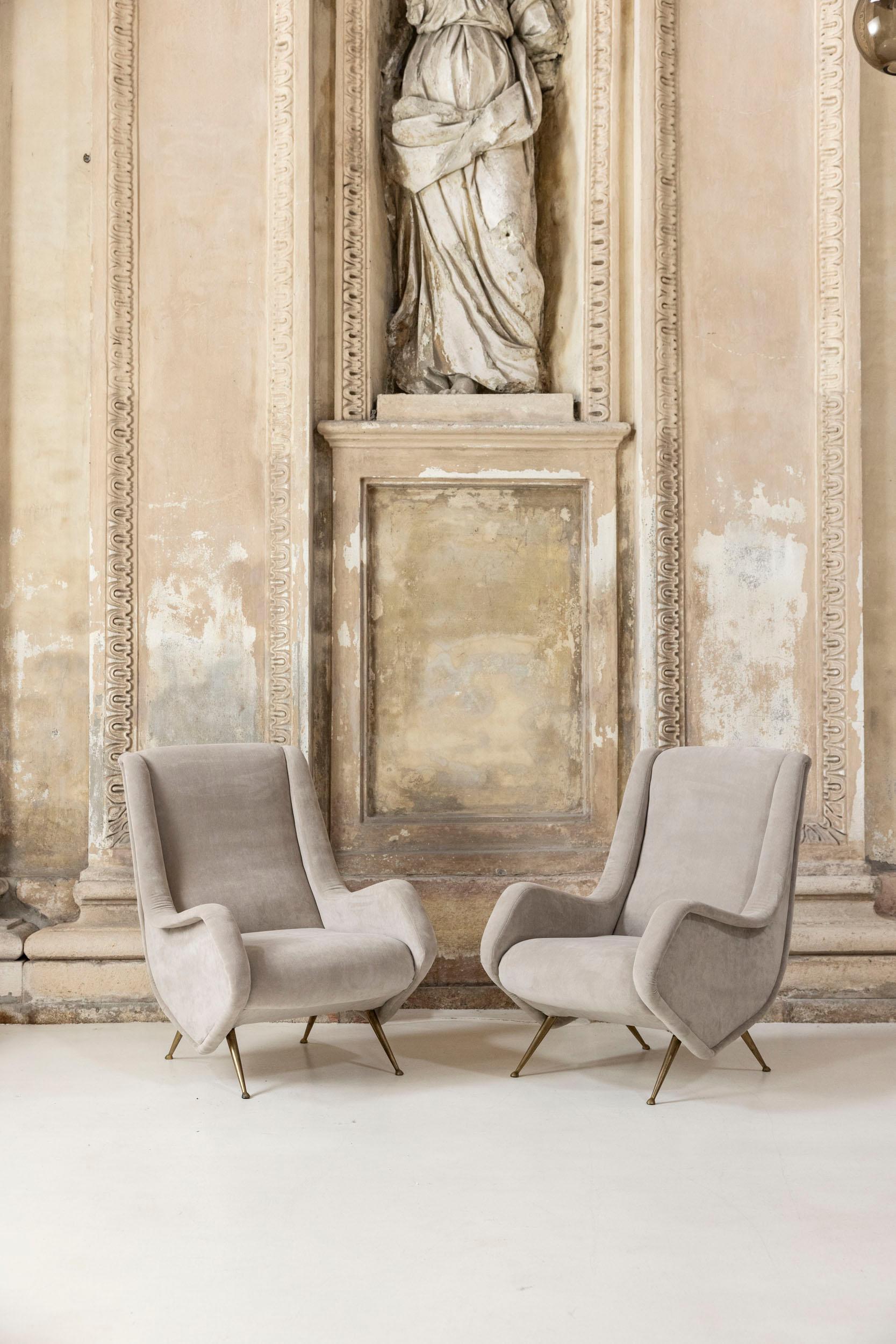 Pareja de sillones de Aldo Morbelli para ISA Bergamo, Italia 1950 Italiano en venta