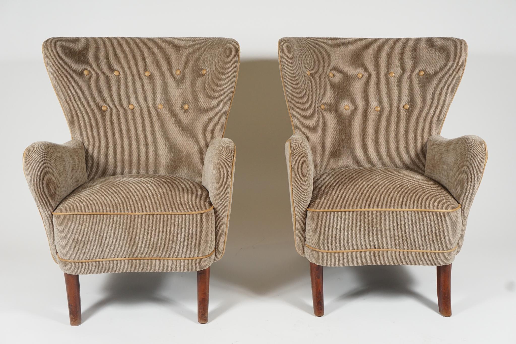 Scandinavian Modern Pair of Armchairs by Alfred Christensen