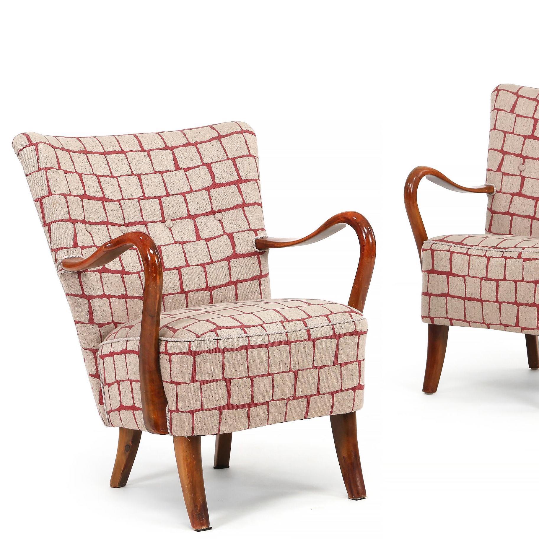 Danish Pair of Armchairs by Alfred Christensen For Sale