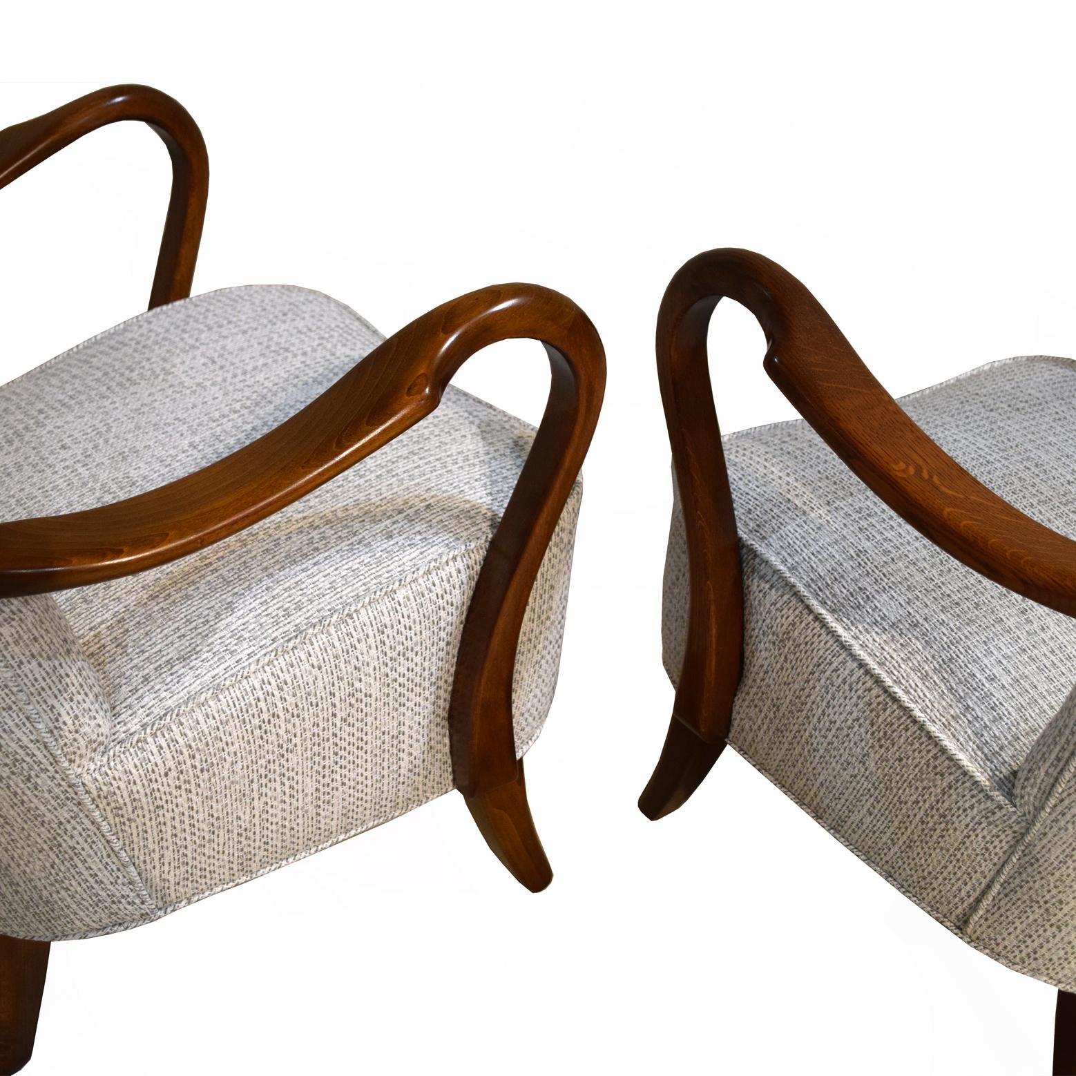 Hand-Crafted Pair of Armchairs by Alfred Christensen