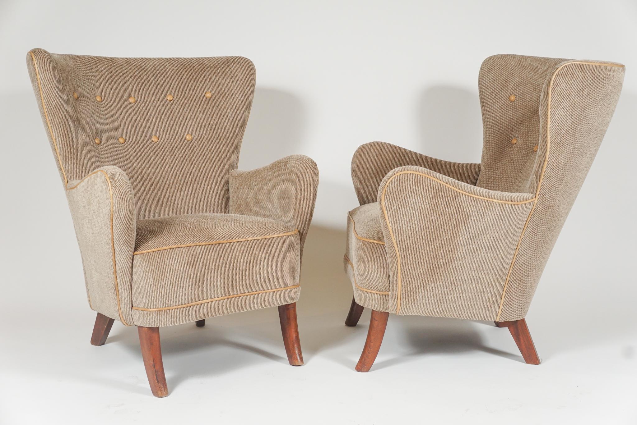 Beech Pair of Armchairs by Alfred Christensen
