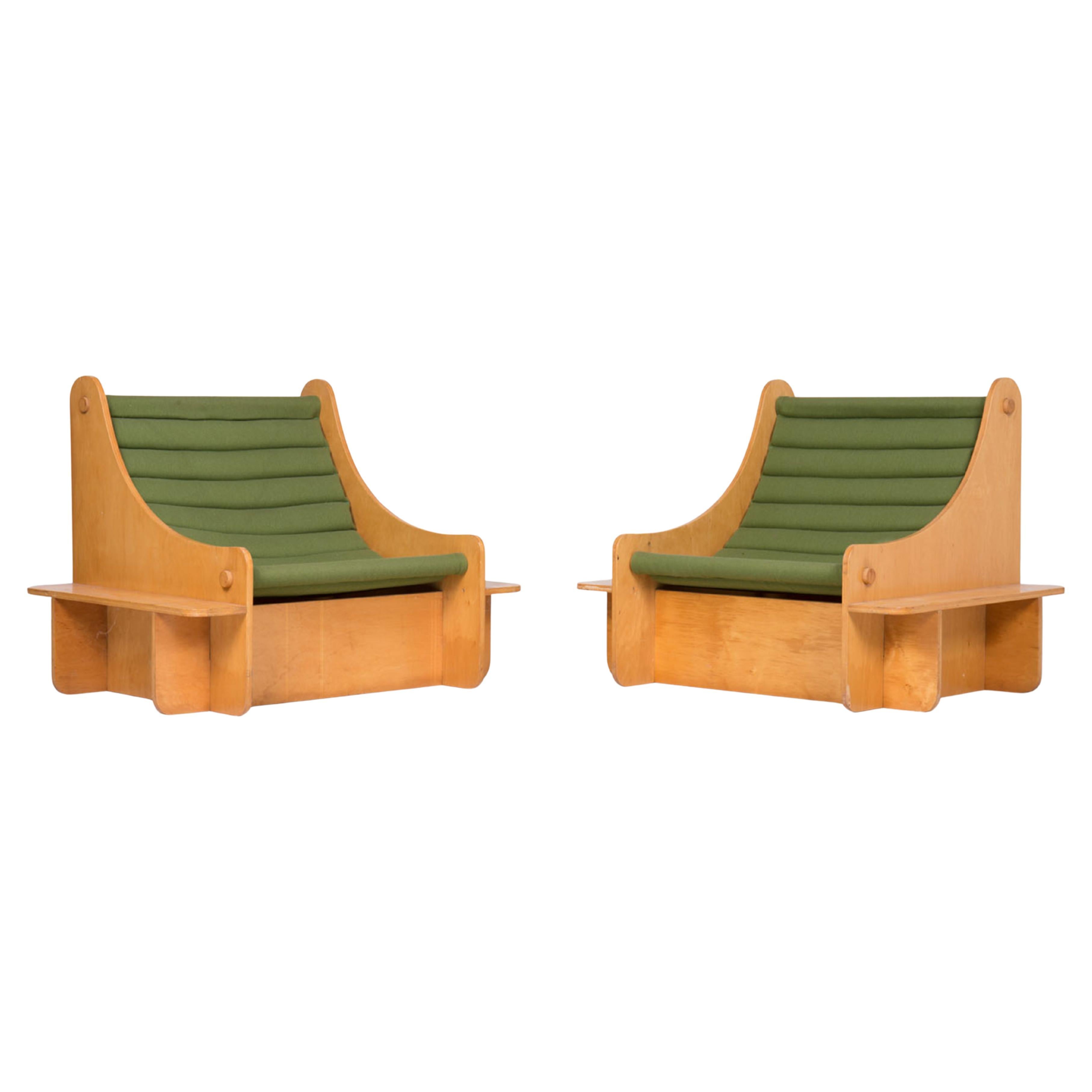 Coppia di poltrone di Anonima Design, fine anni '60 in vendita